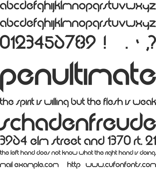 Abode font preview