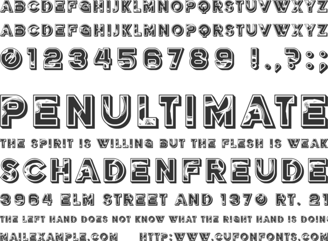 Mermer font preview