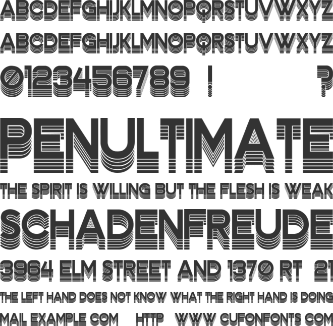 Turbulence font preview
