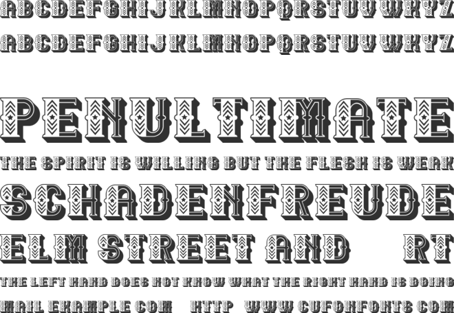 Necklace font preview