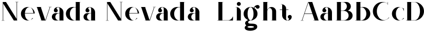 Nevada Nevada_Light font