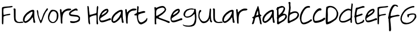 Flavors Heart Regular font
