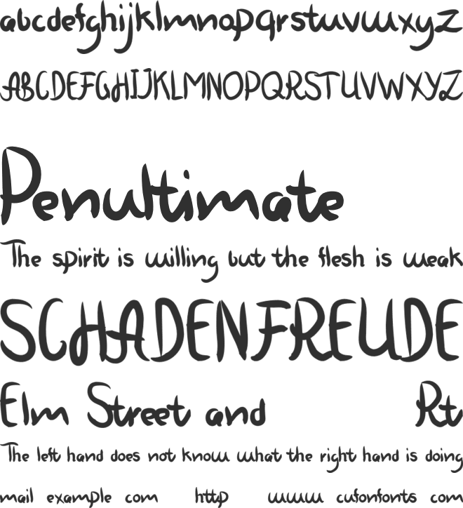 Emotionale font preview