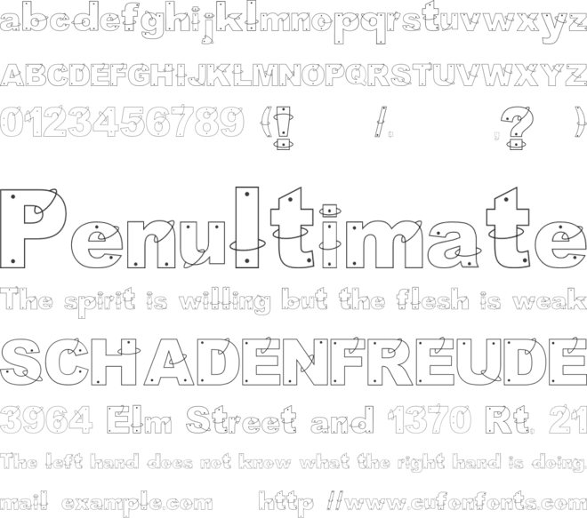 anillos font preview