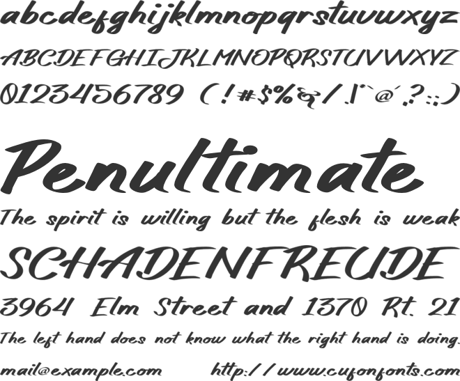 Spidolita font preview