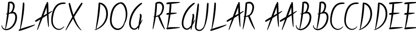 BLacx Dog Regular font