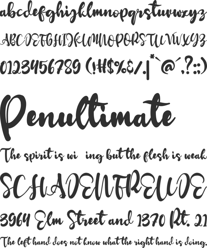 Redberry font preview