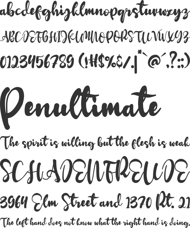 Redberry font preview