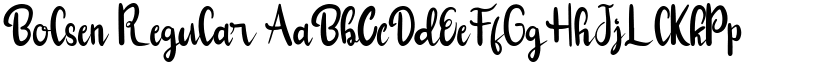 Bolsen Regular font