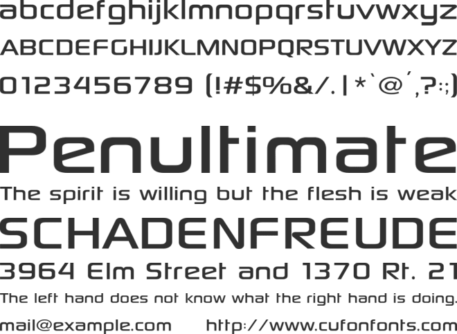 Sony Sketch EF font preview
