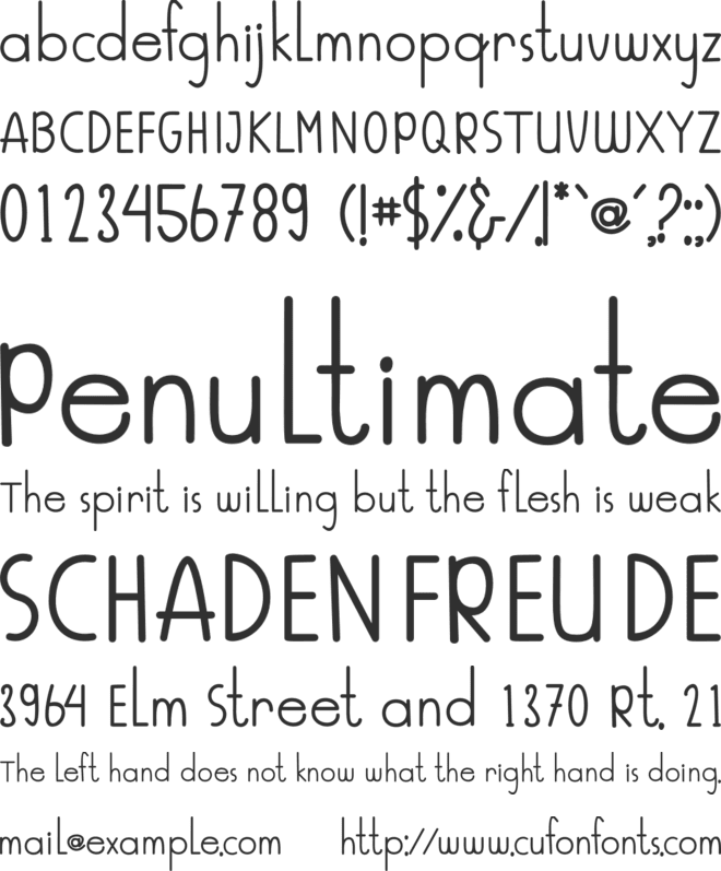 Integrity font preview