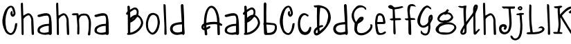 Chahna Bold font