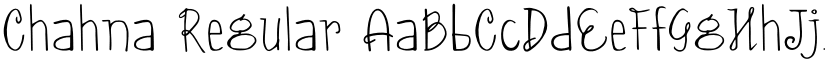 Chahna Regular font