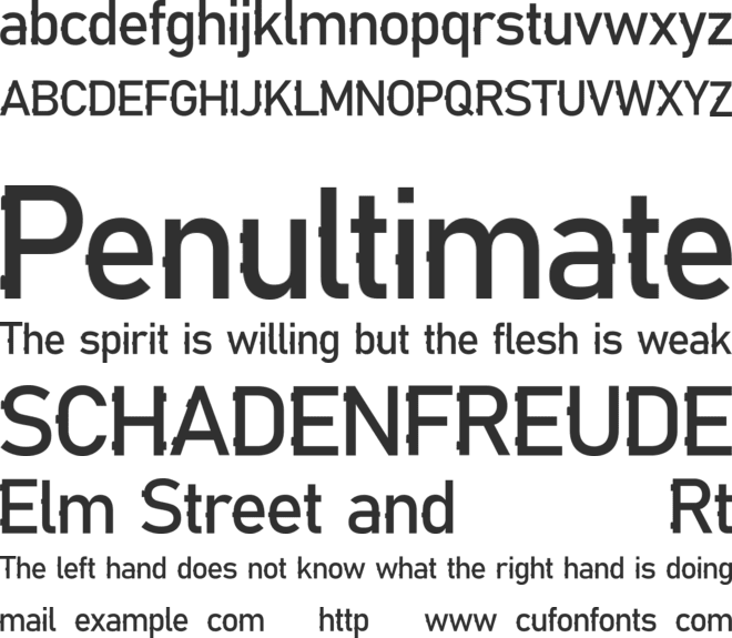 Oddie font preview