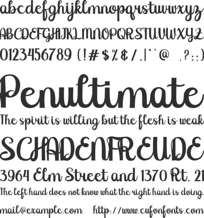 Ayesha font preview