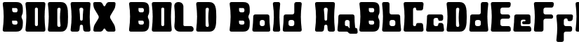 BODAX BOLD Bold font