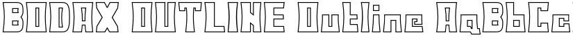 BODAX OUTLINE Outline font