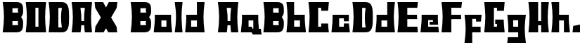 BODAX Bold font