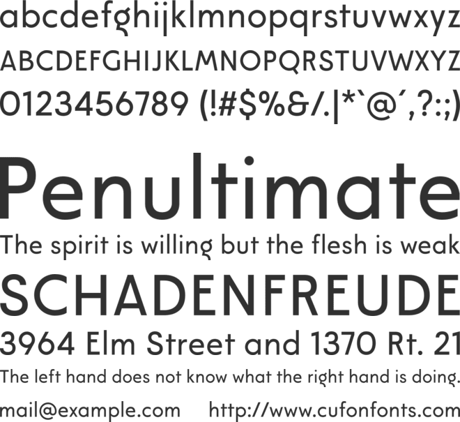 Modeco Trial font preview