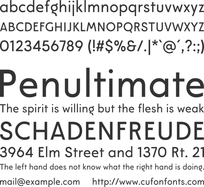 Modeco Trial font preview