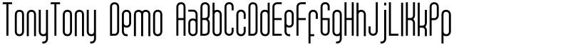 TonyTony Demo font