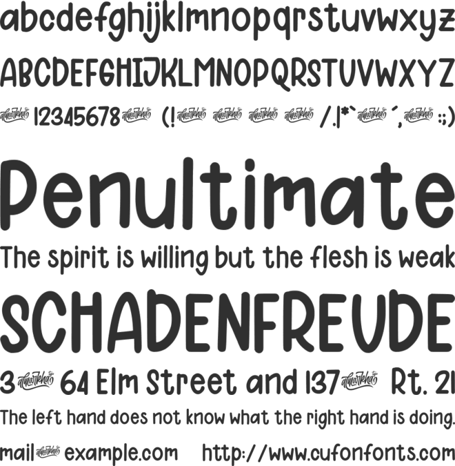 Yippie Yeah font preview