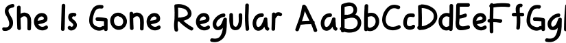She Is Gone Regular font