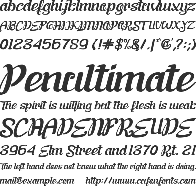Flinellia font preview