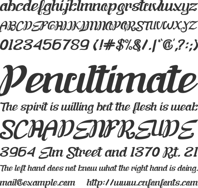 Flinellia font preview