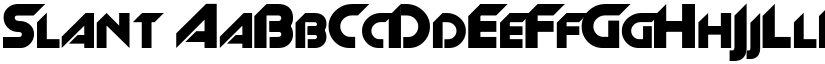 Slant font