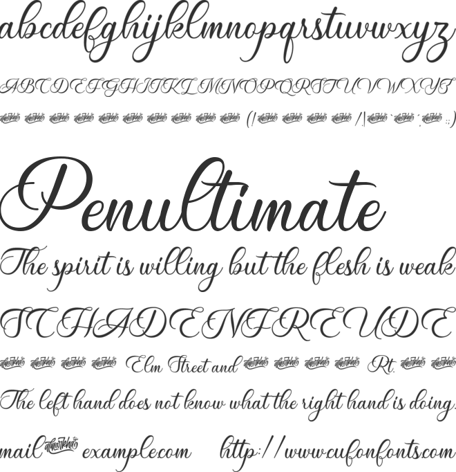 Wonderful Day font preview