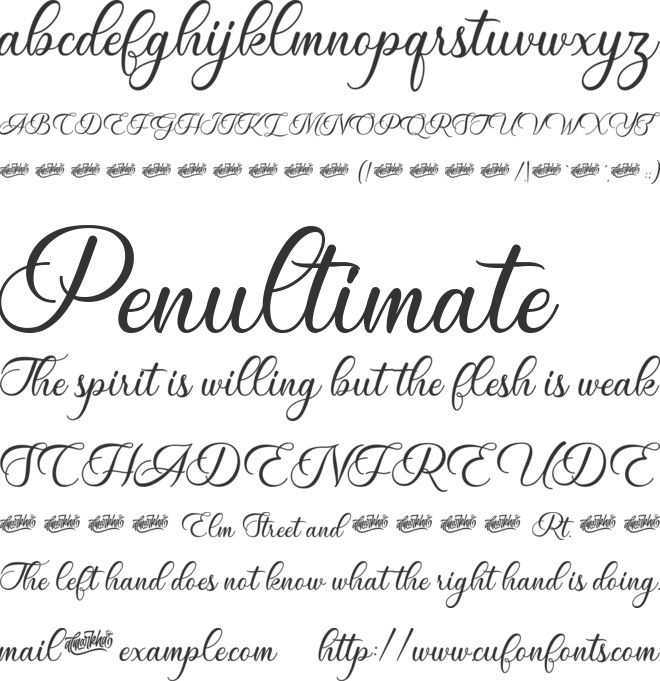 Wonderful Day font preview