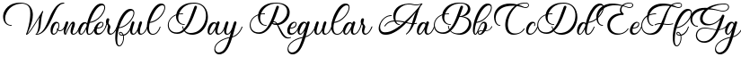 Wonderful Day Regular font