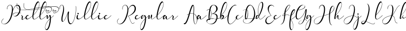 Pretty Willie Regular font