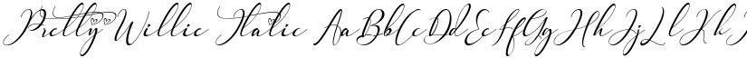 Pretty Willie Italic font