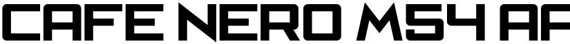 Cafe Nero M54 font