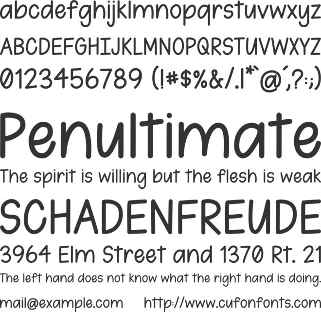 212 Baby Girl font preview