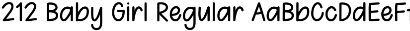 212 Baby Girl Regular font