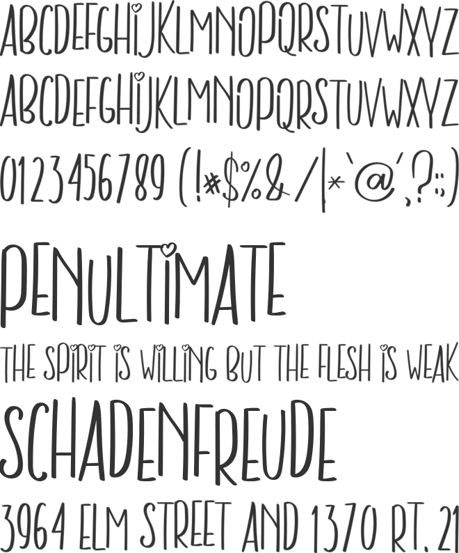 BIG SHINE font preview
