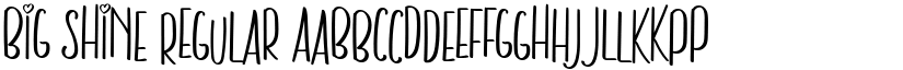 BIG SHINE Regular font