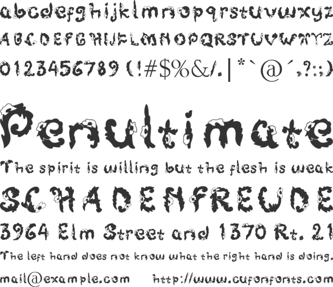 PatraCina-DiyahANF font preview