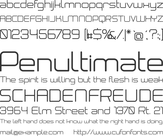 Neogrey font preview