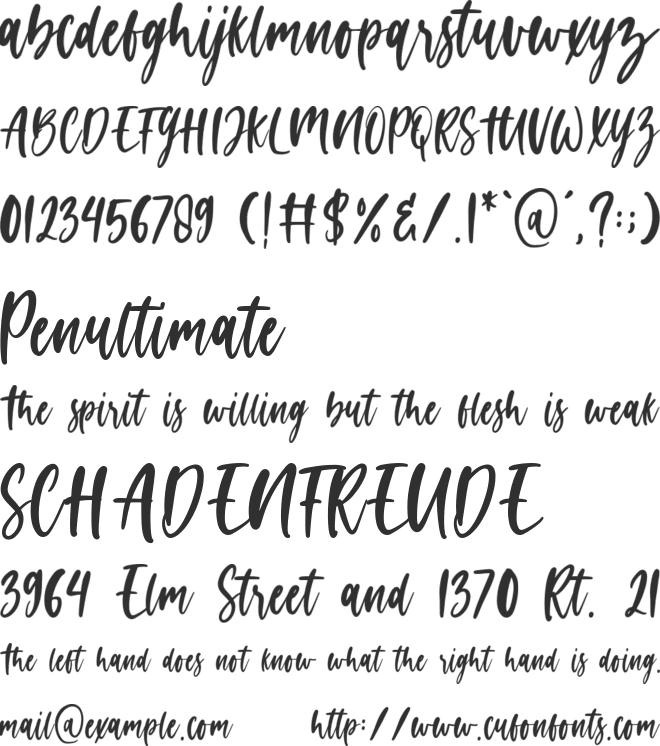 feel love font preview