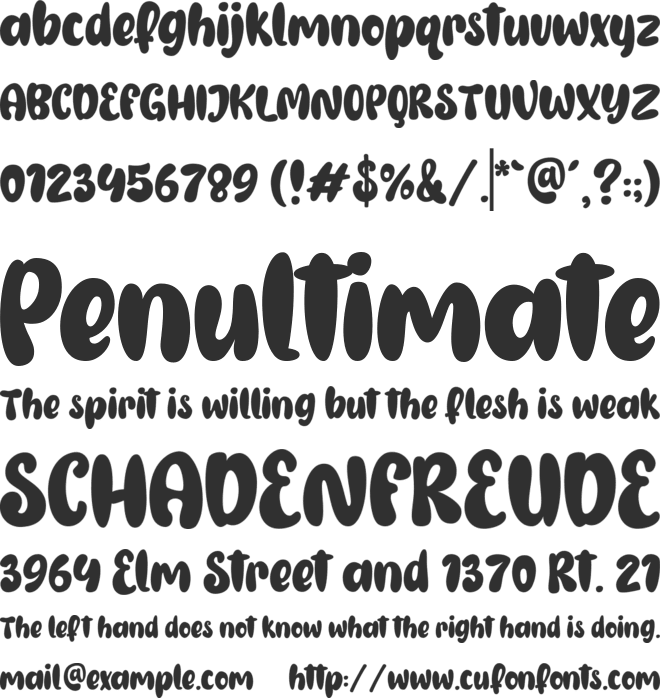 Gembool font preview