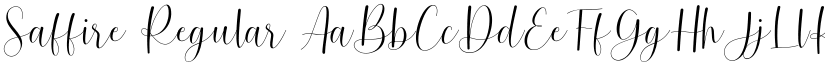 Saffire Regular font