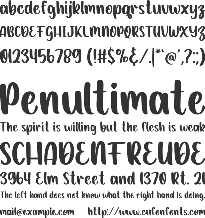 Barudaks font preview