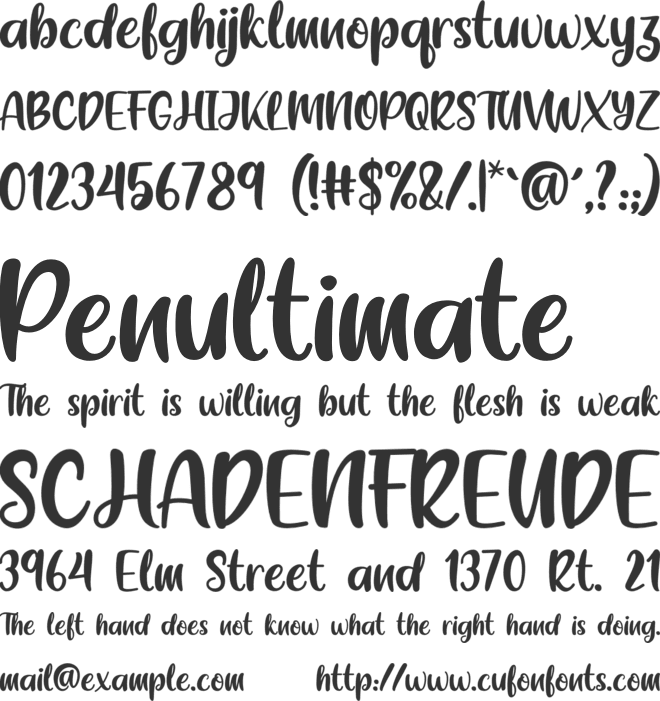 Yoghurt Black font preview