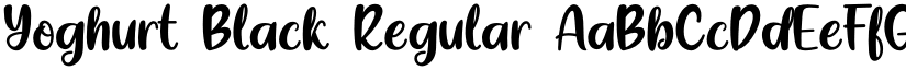 Yoghurt Black Regular font