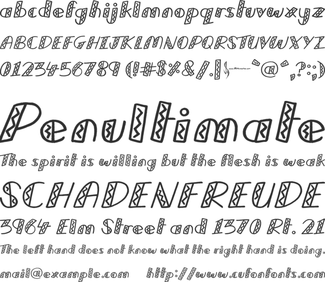 Taco Tuesday font preview
