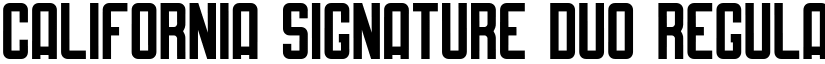 California Signature Duo Regular font